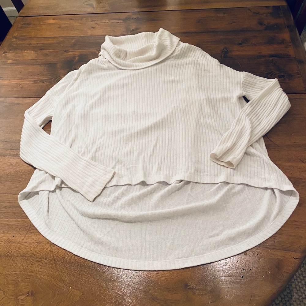 Anthropologie cowl-neck high-low sweater